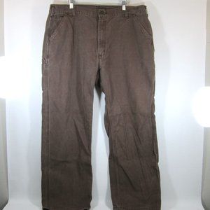 Carhartt Y2K Jeans Dungarees Men 42x32 (40x31) Brown Carpenter Pants B11 CHT